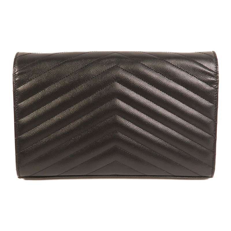 YVES SAINT LAURENT 牛皮皮革Cassandre Envelope鏈帶肩背袋-1