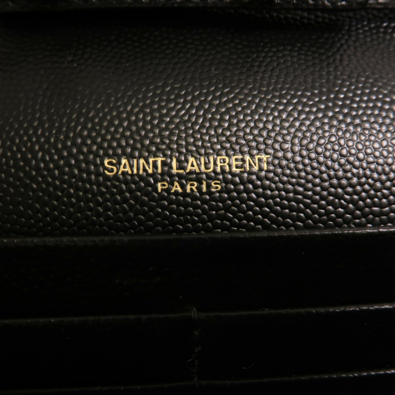 YVES SAINT LAURENT 牛皮皮革Cassandre Envelope鏈帶肩背袋-7