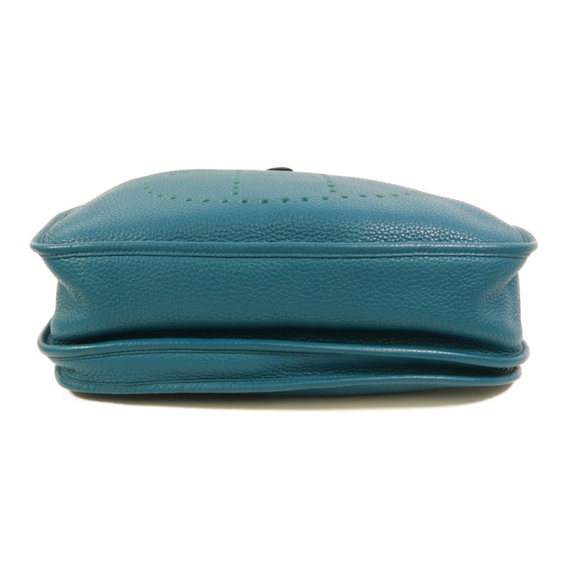 HERMES Clemence皮革Evelyne GM肩背袋Turquoise-3