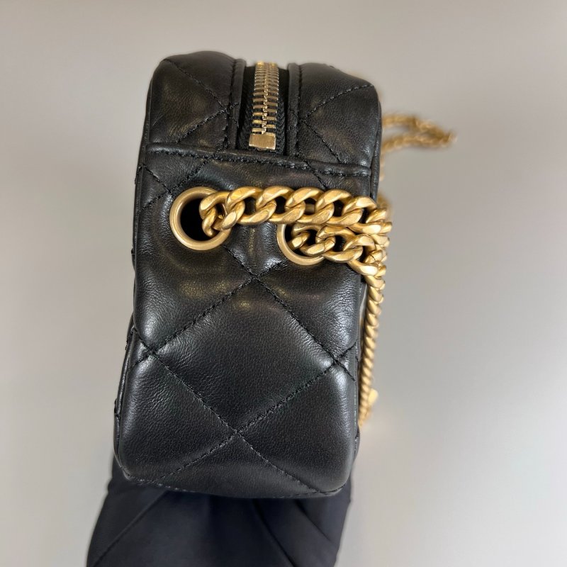 CHANEL 相機包調節扣黑金 晶片款-3