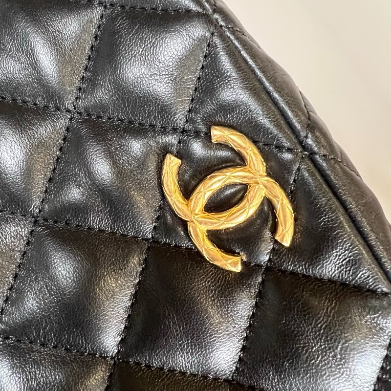 CHANEL 相機包調節扣黑金 晶片款-7