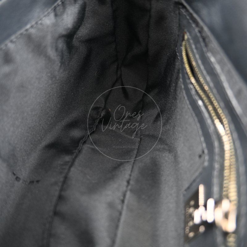 中古 芬迪 Fendi 黑色毛皮 Black Fur Baguette 法棍手袋-23