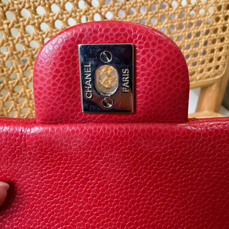 Chanel coco bag17 方胖紅色➿絕版品-14