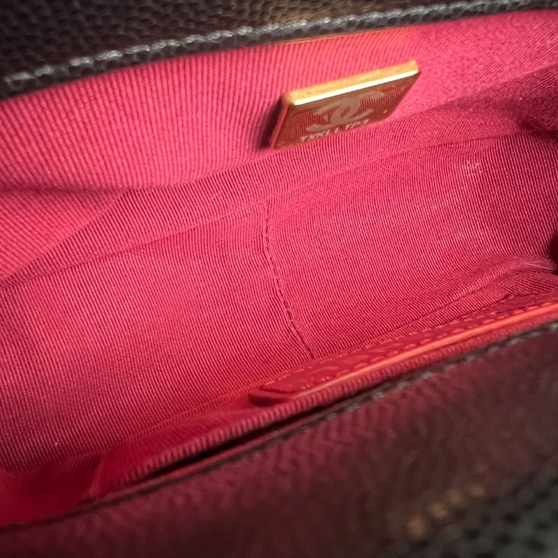 CHANEL 金幣方胖包荔枝黑 AS3368/晶片款-6