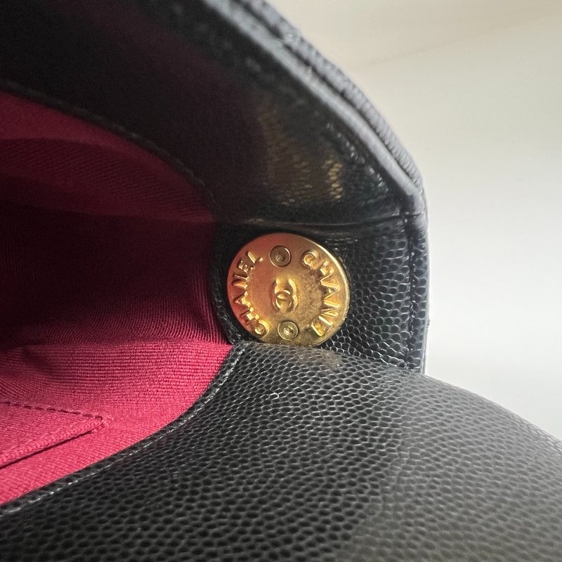 CHANEL 金幣方胖包荔枝黑 AS3368/晶片款-8