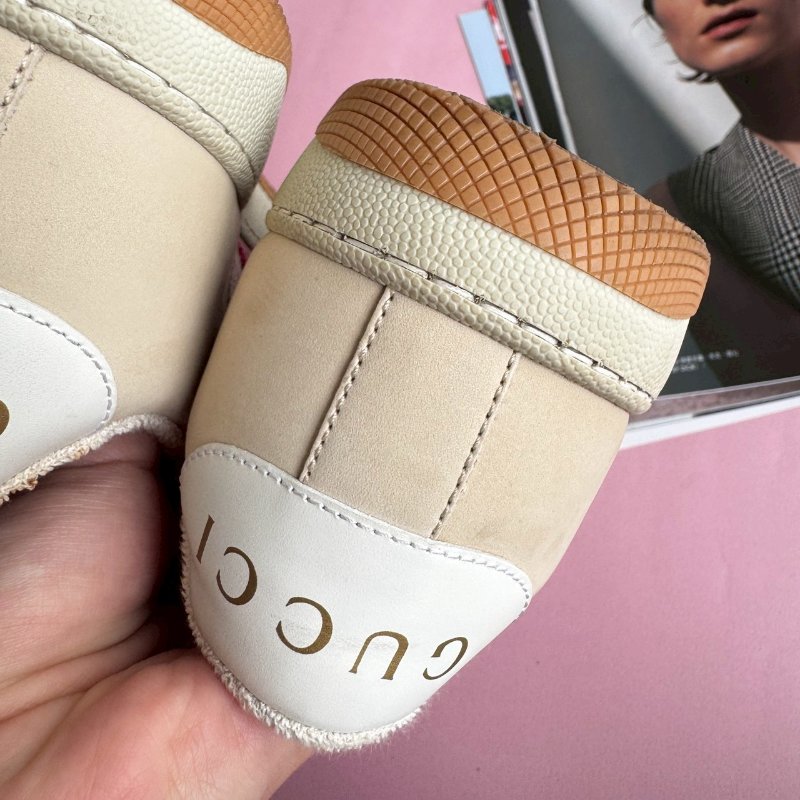 🎊重點有盒子🎊Gucci 米白雙G紅綠織帶休閒布鞋 38-8