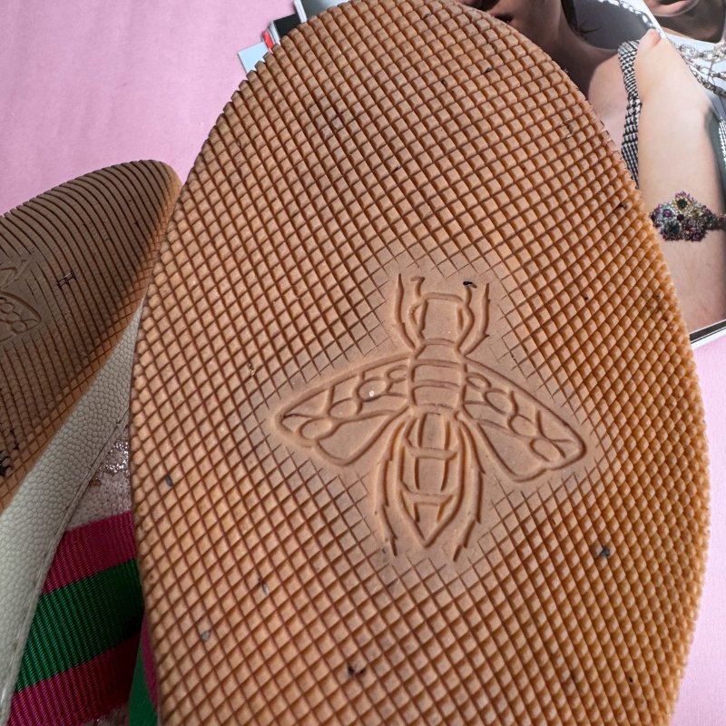 🎊重點有盒子🎊Gucci 米白雙G紅綠織帶休閒布鞋 38-10