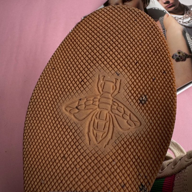 🎊重點有盒子🎊Gucci 米白雙G紅綠織帶休閒布鞋 38-12