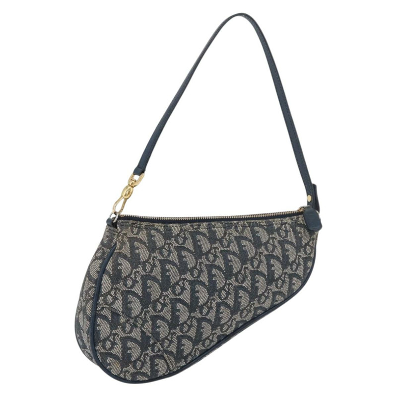 【日本直送】Christian Dior Trotter帆布配件包 海軍藍 銀色 正品 mr2399A-0