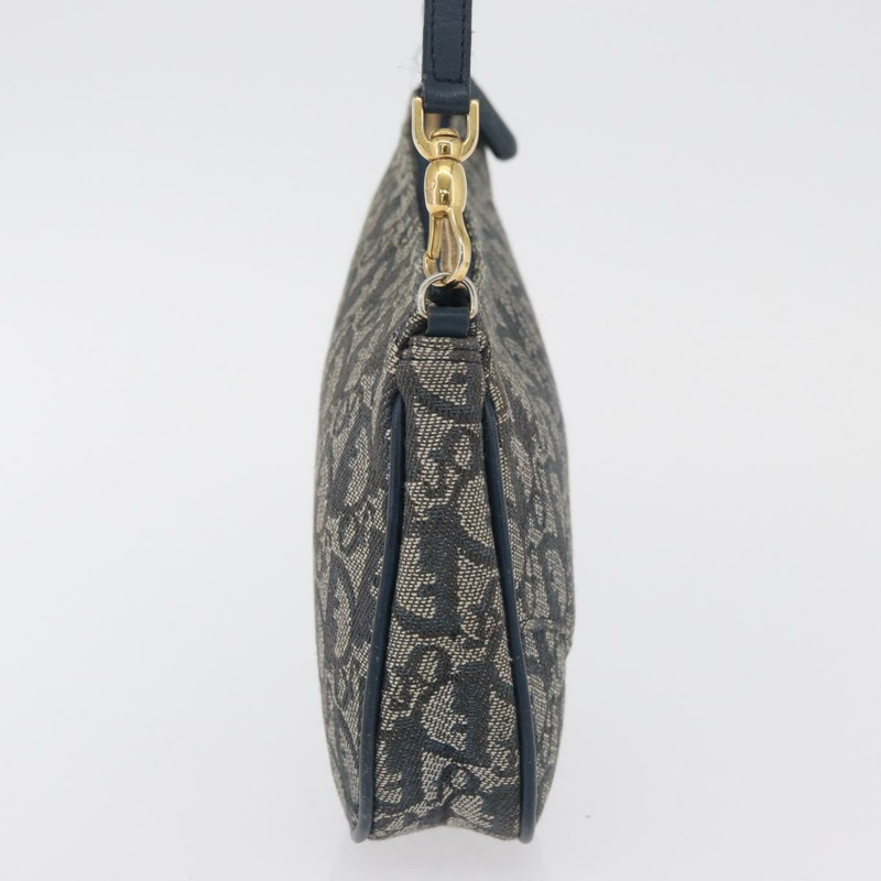 【日本直送】Christian Dior Trotter帆布配件包 海軍藍 銀色 正品 mr2399A-3
