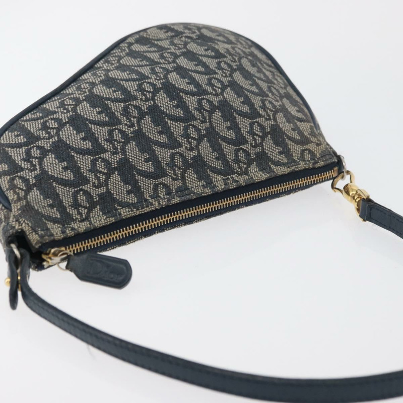 【日本直送】Christian Dior Trotter帆布配件包 海軍藍 銀色 正品 mr2399A-5