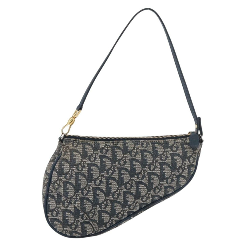 【日本直送】Christian Dior Trotter帆布配件包 海軍藍 銀色 正品 mr2399A-12