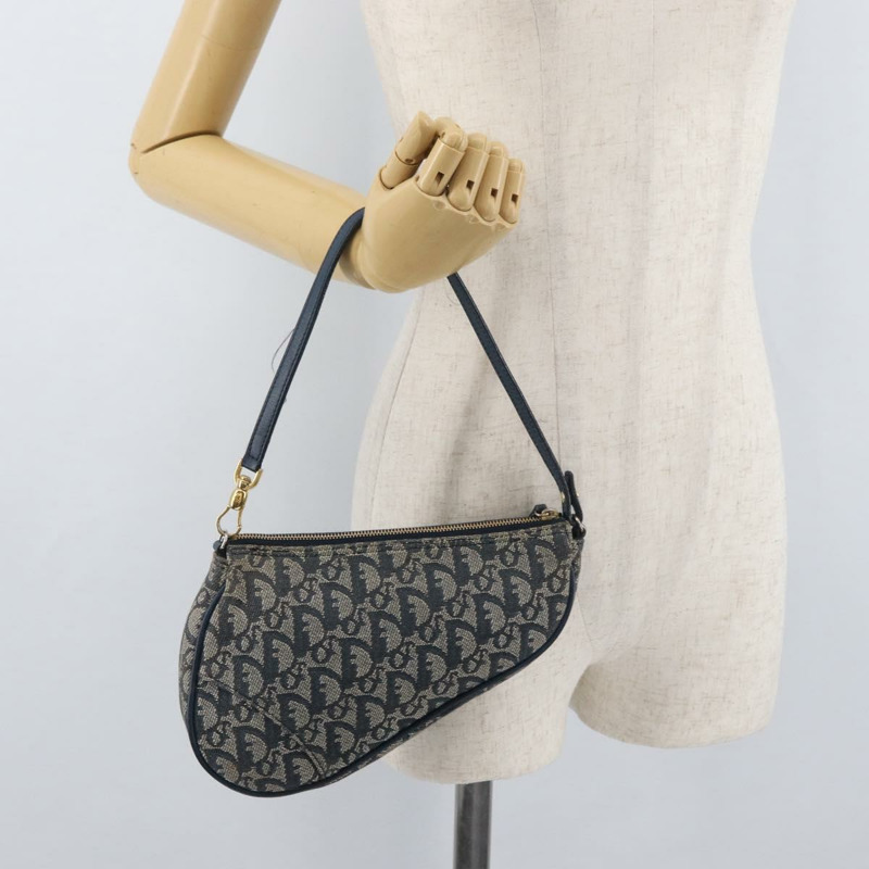 【日本直送】Christian Dior Trotter帆布配件包 海軍藍 銀色 正品 mr2399A-19