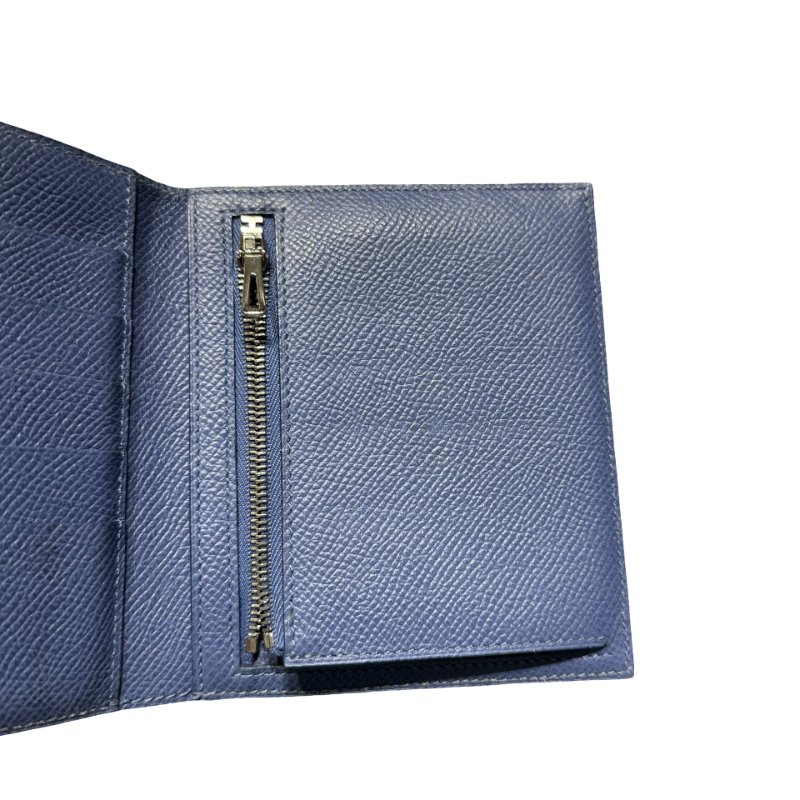 HERMÈS Epsom leather Clic-H wallet PHW Navy-6