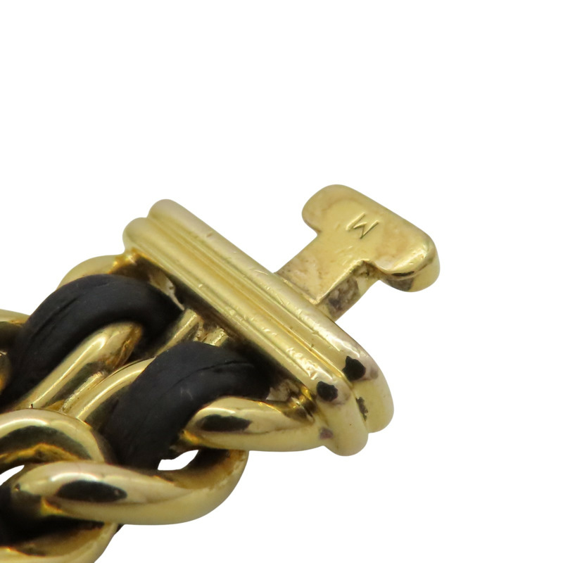 黑色錶盤 鍍金 皮革錶帶 Premiere M 石英腕錶【CHANEL 香奈兒】 H0001-13