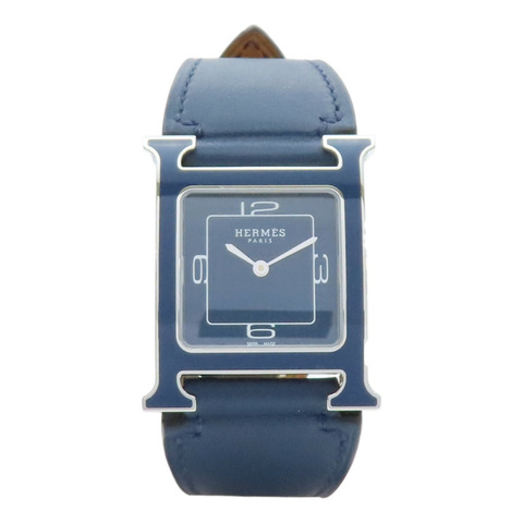 藍色錶盤 皮帶 馬耳他藍 漆面 Heure H腕錶【HERMES 愛馬仕】 HH1.522