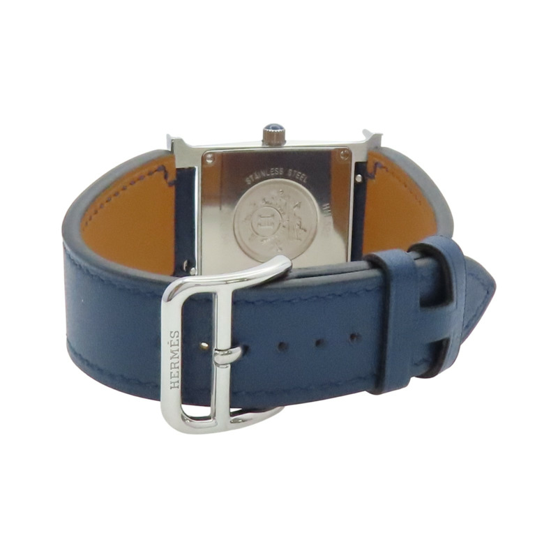 藍色錶盤 皮帶 馬耳他藍 漆面 Heure H腕錶【HERMES 愛馬仕】 HH1.522-2