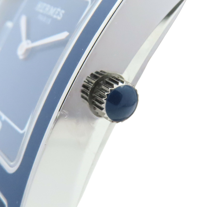 藍色錶盤 皮帶 馬耳他藍 漆面 Heure H腕錶【HERMES 愛馬仕】 HH1.522-4