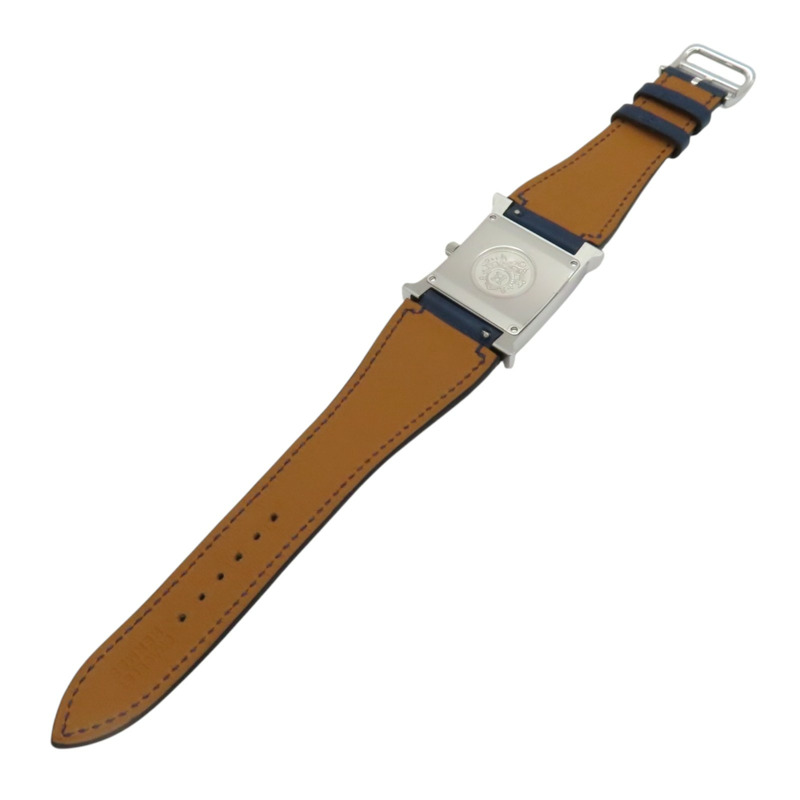 藍色錶盤 皮帶 馬耳他藍 漆面 Heure H腕錶【HERMES 愛馬仕】 HH1.522-8