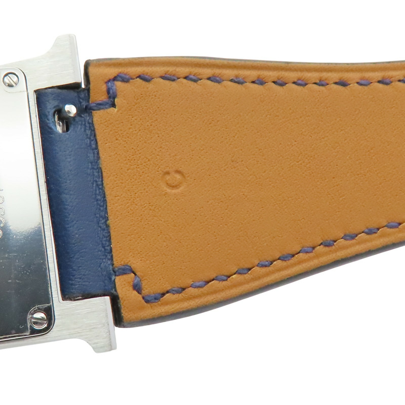 藍色錶盤 皮帶 馬耳他藍 漆面 Heure H腕錶【HERMES 愛馬仕】 HH1.522-10