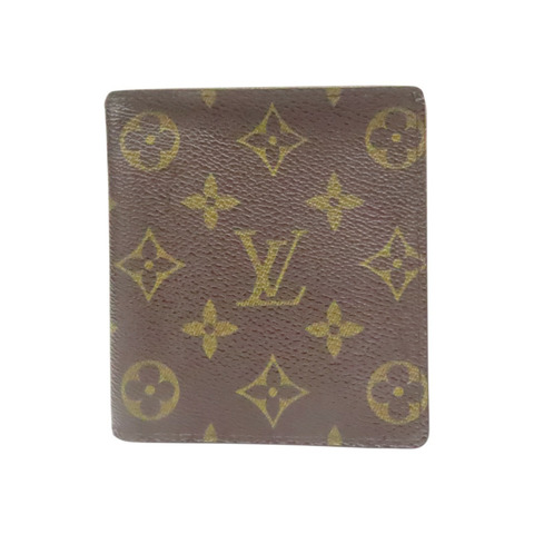 棕色 原花帆布 雙折短夾 M60883【LOUIS VUITTON LV 路易威登】 M60883