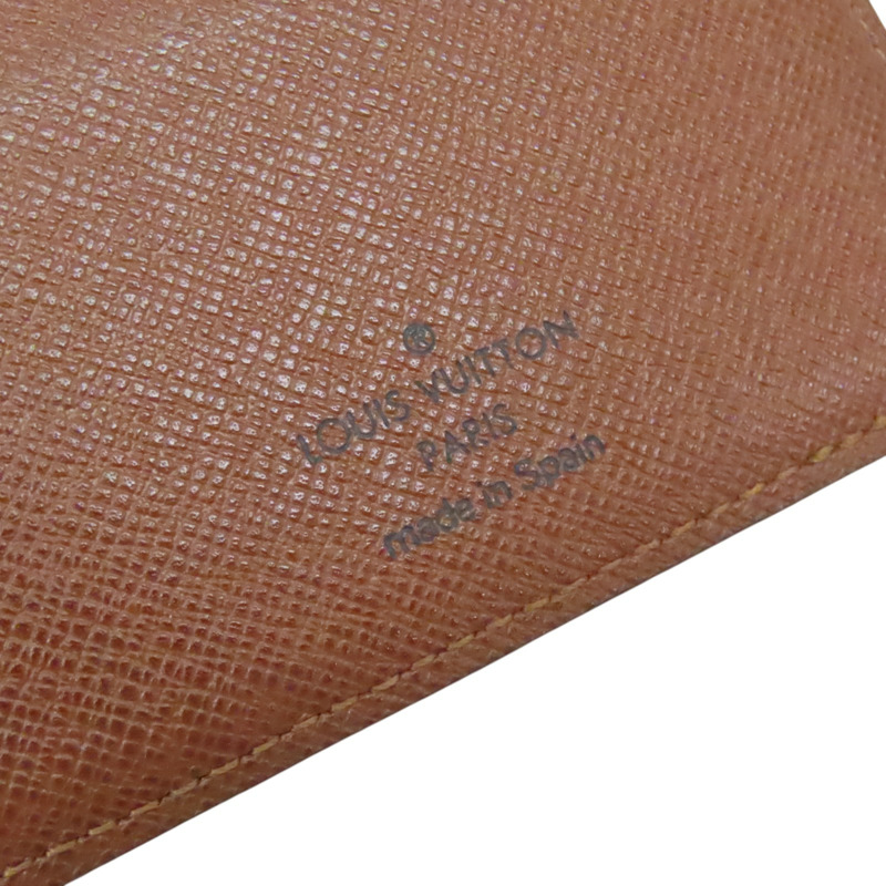 棕色 原花帆布 雙折短夾 M60883【LOUIS VUITTON LV 路易威登】 M60883-5