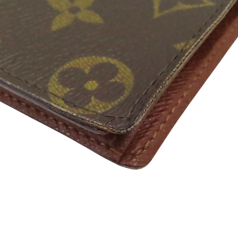 棕色 原花帆布 雙折短夾 M60883【LOUIS VUITTON LV 路易威登】 M60883-9