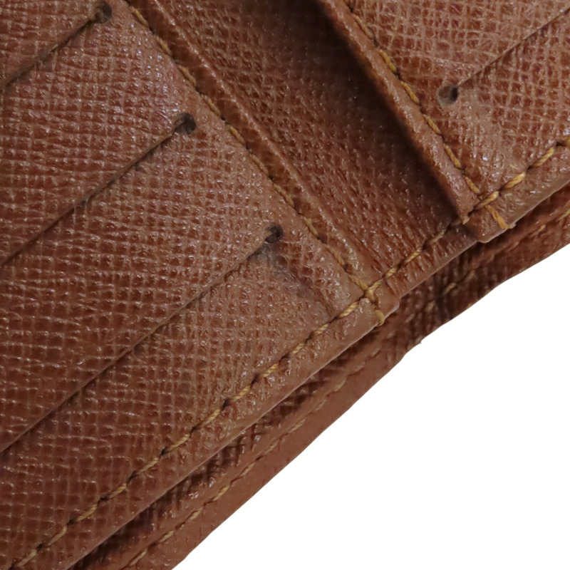 棕色 原花帆布 雙折短夾 M60883【LOUIS VUITTON LV 路易威登】 M60883-11