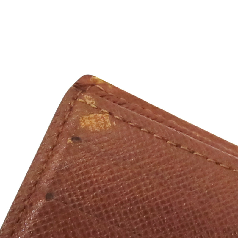 棕色 原花帆布 雙折短夾 M60883【LOUIS VUITTON LV 路易威登】 M60883-12