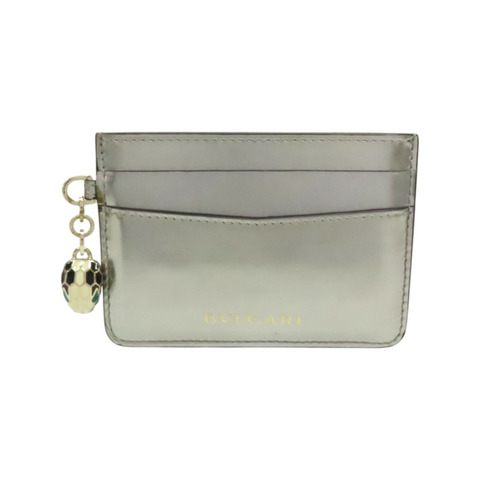 銀色 牛皮 Serpenti Forever Cardholder 卡夾 名片夾【BVLGARI 寶格麗】