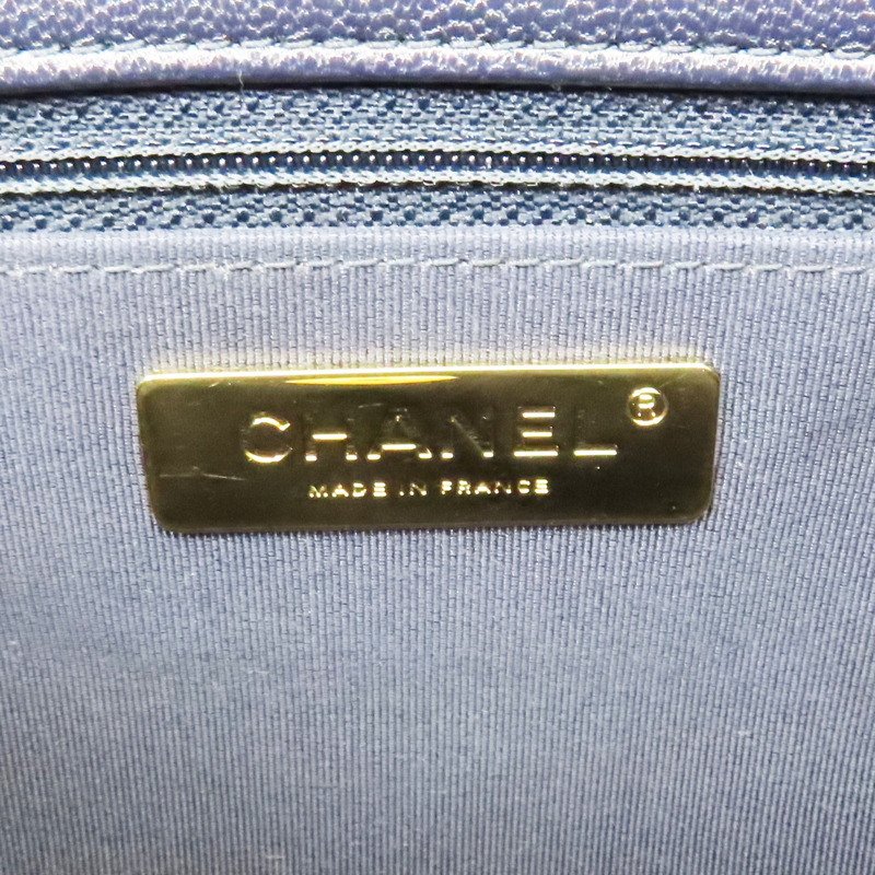 藍色 羊皮 19口蓋包 鍊帶肩背包【CHANEL 香奈兒】 AS1161-4