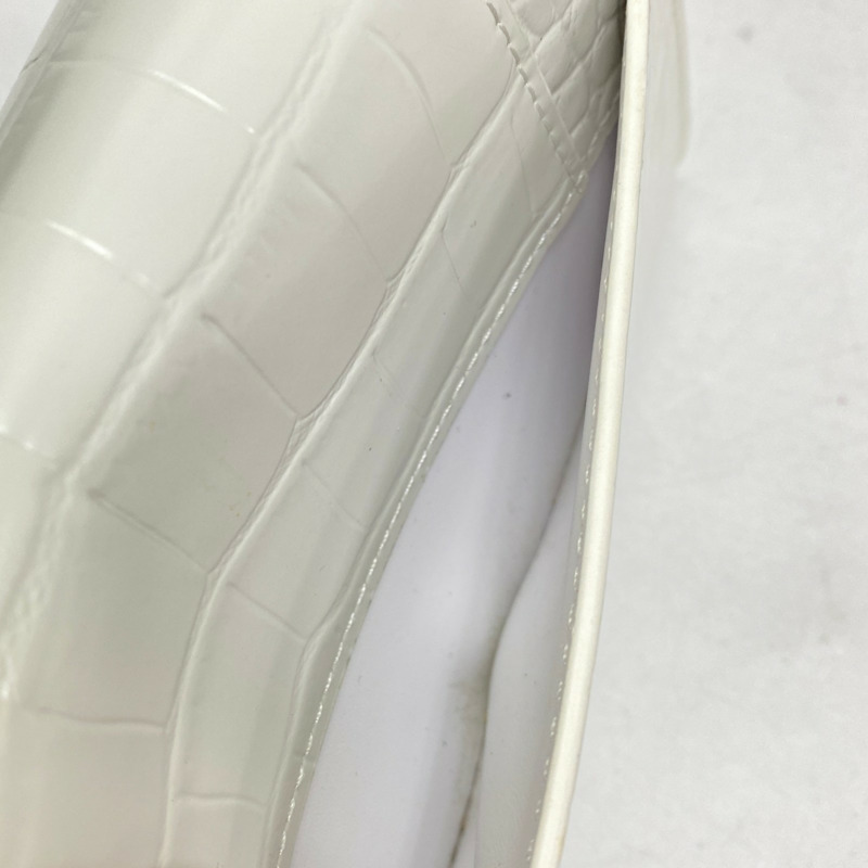 白色 鱷魚紋牛皮 Hourglass 肩背包 592833【Balenciaga 巴黎世家】 592833-3