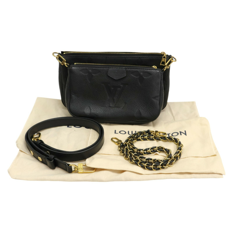 黑色 原花牛皮 Multi Pochette Accessoires 肩背包 M80399【LOUIS VUITTON LV 路易威登】 M80399-7