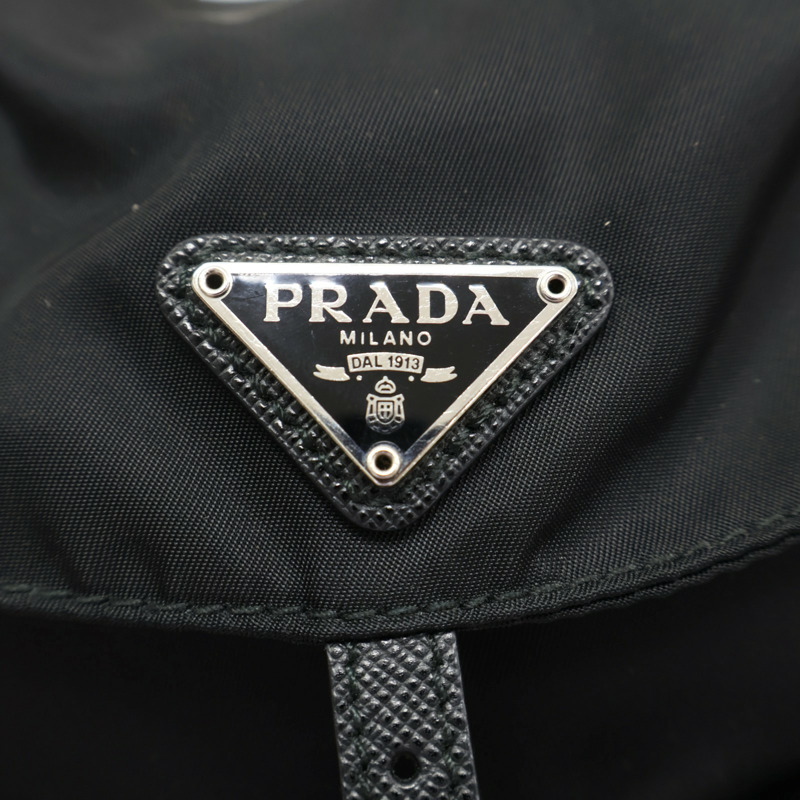 黑色 尼龍 Re-Nylon min 肩背包【PRADA普拉達】 1BH029-3