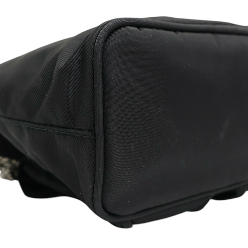 黑色 尼龍 Re-Nylon min 肩背包【PRADA普拉達】 1BH029-7