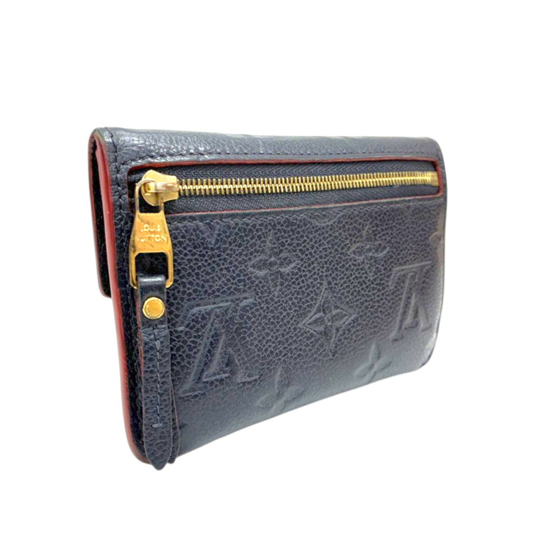 藍色 壓花牛皮 Pochette Cle 扣式 零錢包【LOUIS VUITTON LV 路易威登】 M62017-1