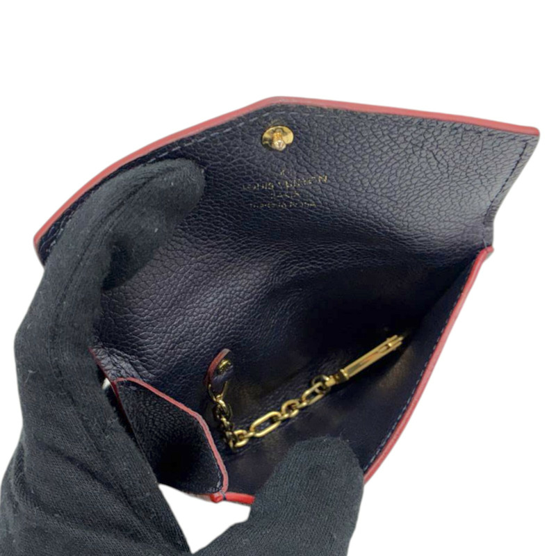 藍色 壓花牛皮 Pochette Cle 扣式 零錢包【LOUIS VUITTON LV 路易威登】 M62017-2