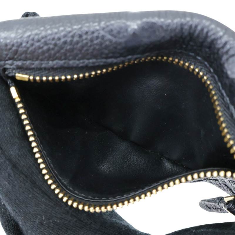 黑色 原花 牛皮壓紋 扣式 短夾【LOUIS VUITTON LV 路易威登】 M60633-3