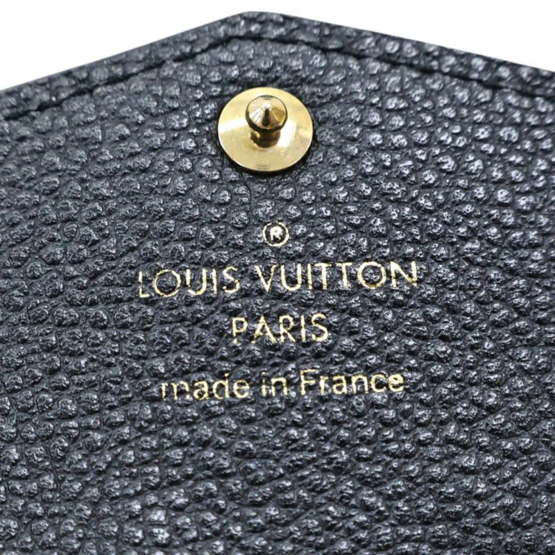 黑色 原花 牛皮壓紋 扣式 短夾【LOUIS VUITTON LV 路易威登】 M60633-4