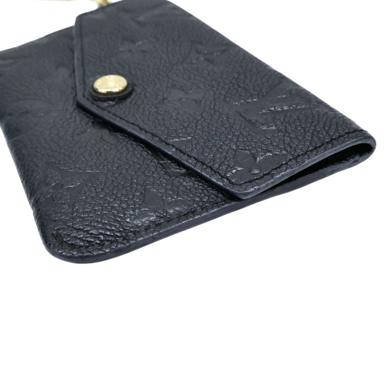 黑色 原花 牛皮壓紋 扣式 短夾【LOUIS VUITTON LV 路易威登】 M60633-9