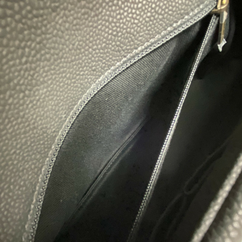 黑色 荔枝紋牛皮 Globe Trotter Flap Bag 肩背包【CHANEL 香奈兒】-3