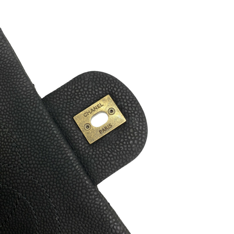 黑色 荔枝紋牛皮 Globe Trotter Flap Bag 肩背包【CHANEL 香奈兒】-11