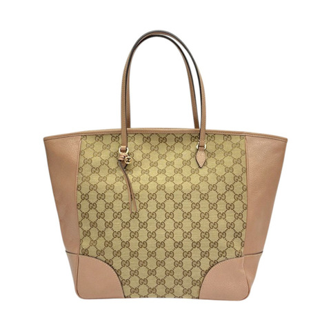 粉色 牛皮 GG帆布 Bree 肩背包【GUCCI 古馳】 323671