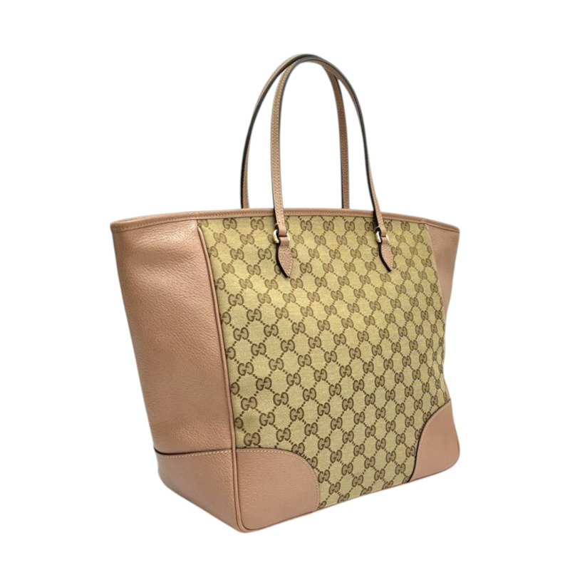 粉色 牛皮 GG帆布 Bree 肩背包【GUCCI 古馳】 323671-1