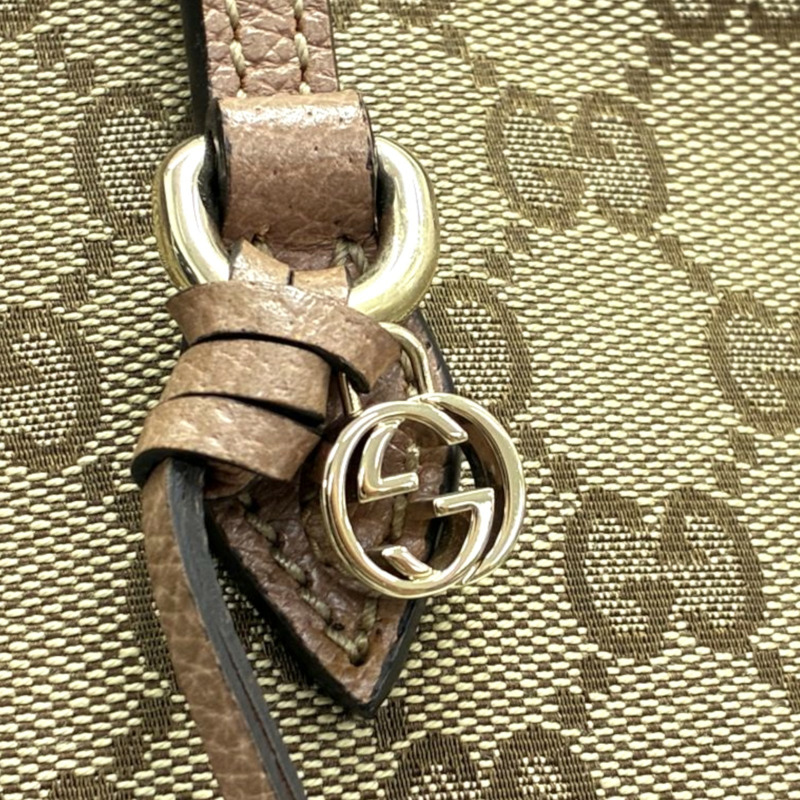 粉色 牛皮 GG帆布 Bree 肩背包【GUCCI 古馳】 323671-6