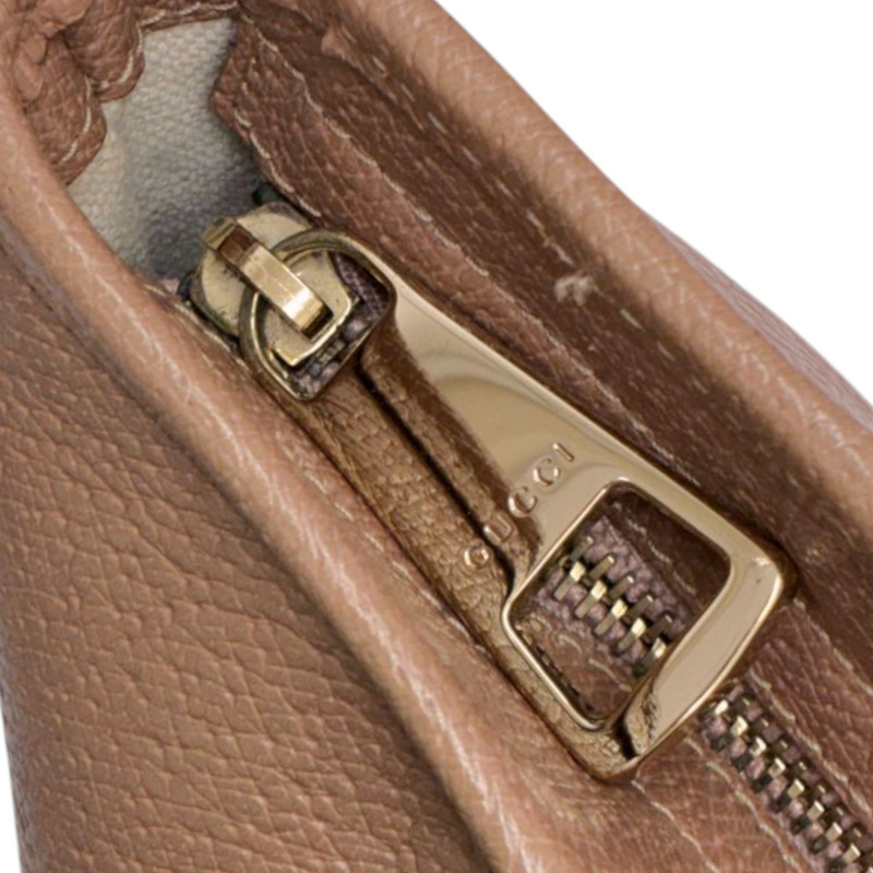 粉色 牛皮 GG帆布 Bree 肩背包【GUCCI 古馳】 323671-7