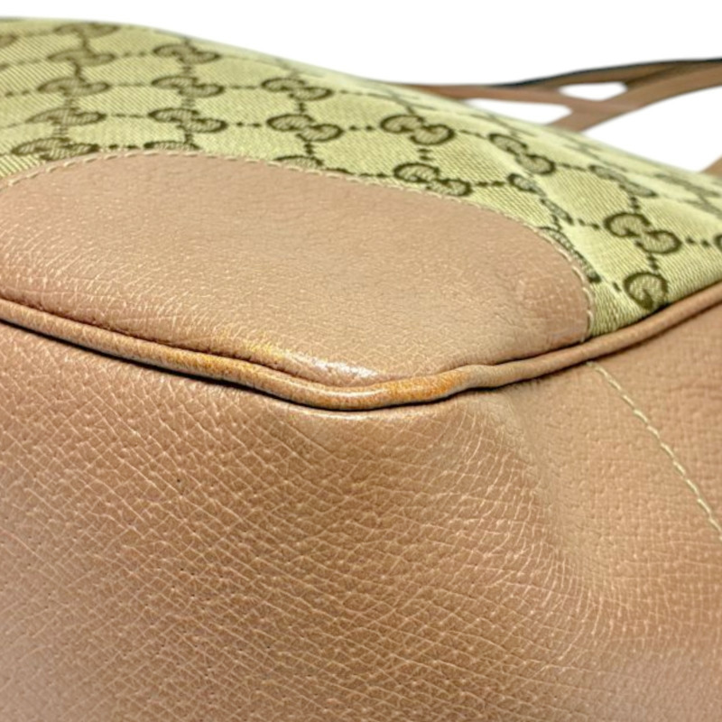 粉色 牛皮 GG帆布 Bree 肩背包【GUCCI 古馳】 323671-9