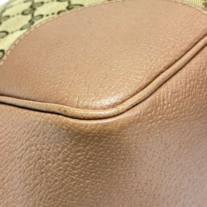 粉色 牛皮 GG帆布 Bree 肩背包【GUCCI 古馳】 323671-12