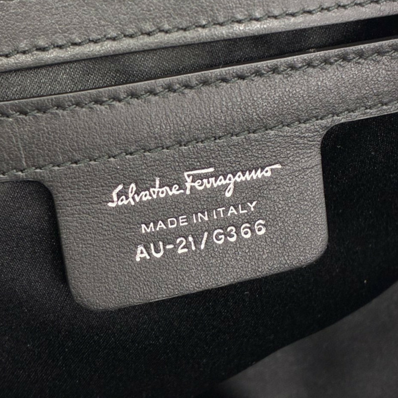 藍色 尼龍 字母 托特包 肩背包 缺背帶鎖頭【Salvatore Ferragamo 費拉格慕】 AU-21/G366-5