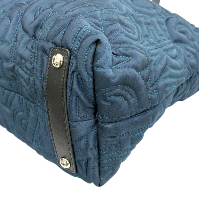 藍色 尼龍 字母 托特包 肩背包 缺背帶鎖頭【Salvatore Ferragamo 費拉格慕】 AU-21/G366-9